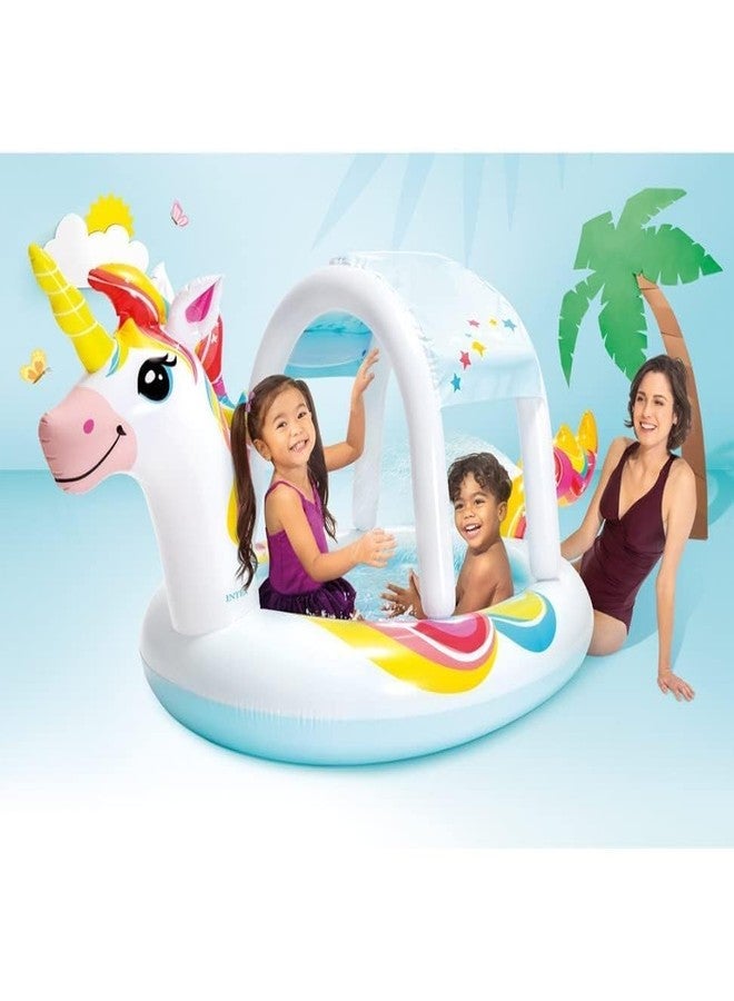 EXOMOON Baby Inflatable Pool, Swimming Pool with Pump, Indoor & Outdoor Swimming Pool for Kids, Swim Center Family Lounge Pool (Horse Baby Pool) - Image 2